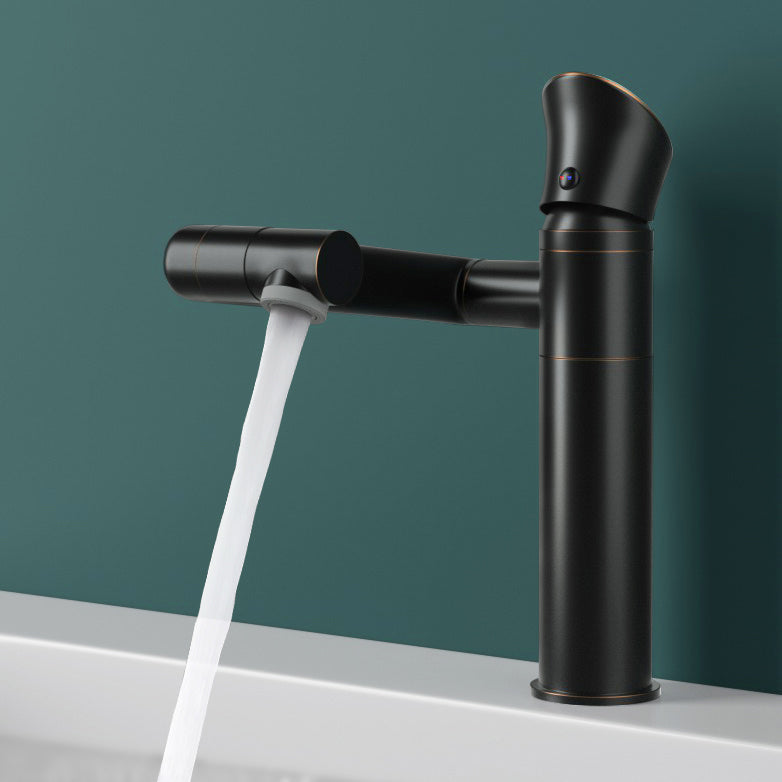 Contemporary Centerset Faucet Lever Handles Single Hole Solid Brass Circular Faucet