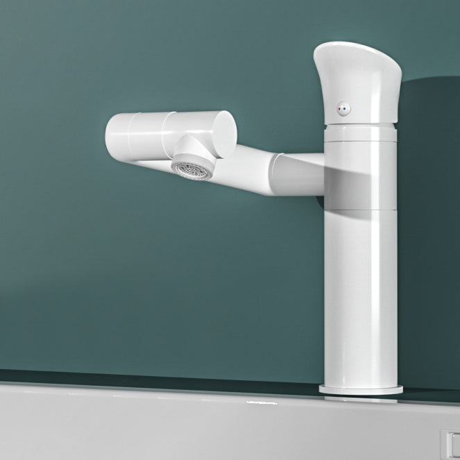 Contemporary Centerset Faucet Lever Handles Single Hole Solid Brass Circular Faucet