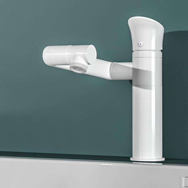 Contemporary Centerset Faucet Lever Handles Single Hole Solid Brass Circular Faucet