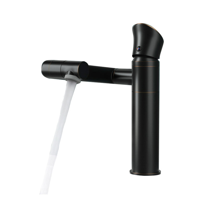 Contemporary Centerset Faucet Lever Handles Single Hole Solid Brass Circular Faucet