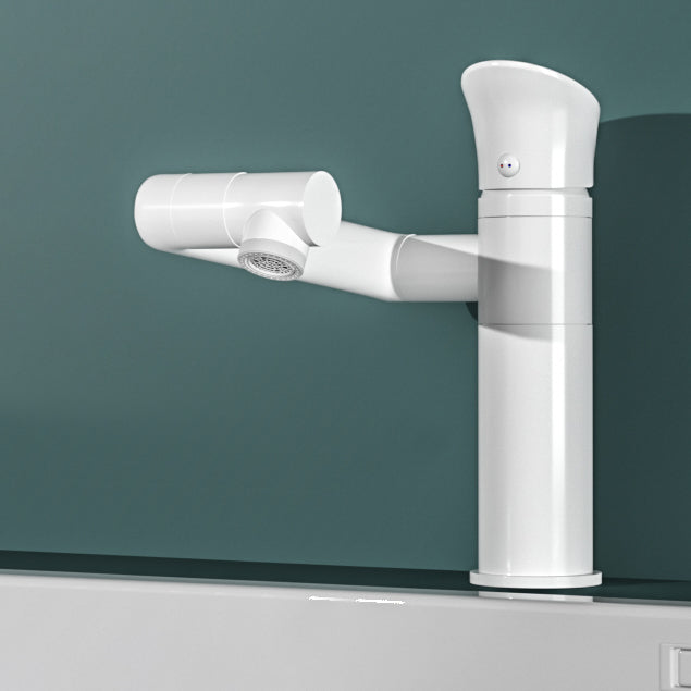 Contemporary Centerset Faucet Lever Handles Single Hole Solid Brass Circular Faucet