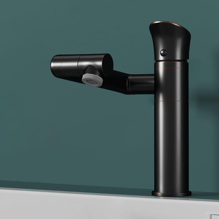 Contemporary Centerset Faucet Lever Handles Single Hole Solid Brass Circular Faucet