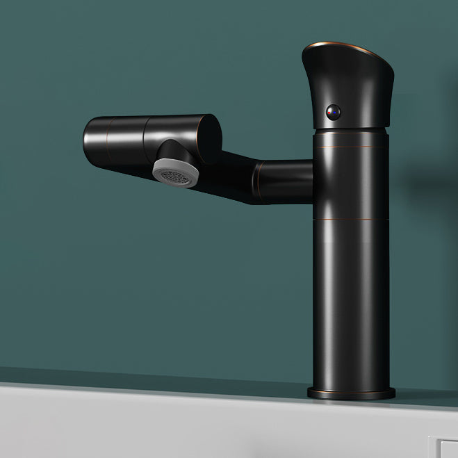 Contemporary Centerset Faucet Lever Handles Single Hole Solid Brass Circular Faucet