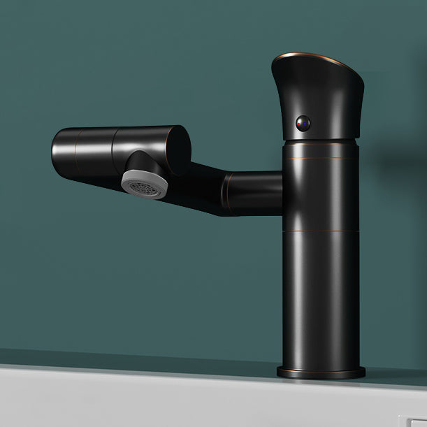 Contemporary Centerset Faucet Lever Handles Single Hole Solid Brass Circular Faucet