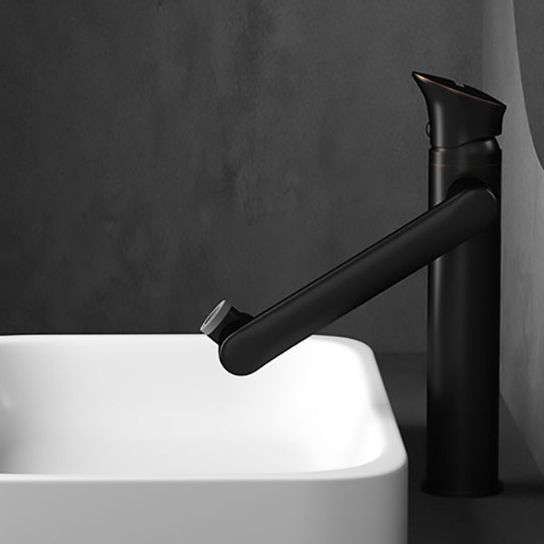 Contemporary Centerset Faucet Lever Handles Single Hole Solid Brass Circular Faucet