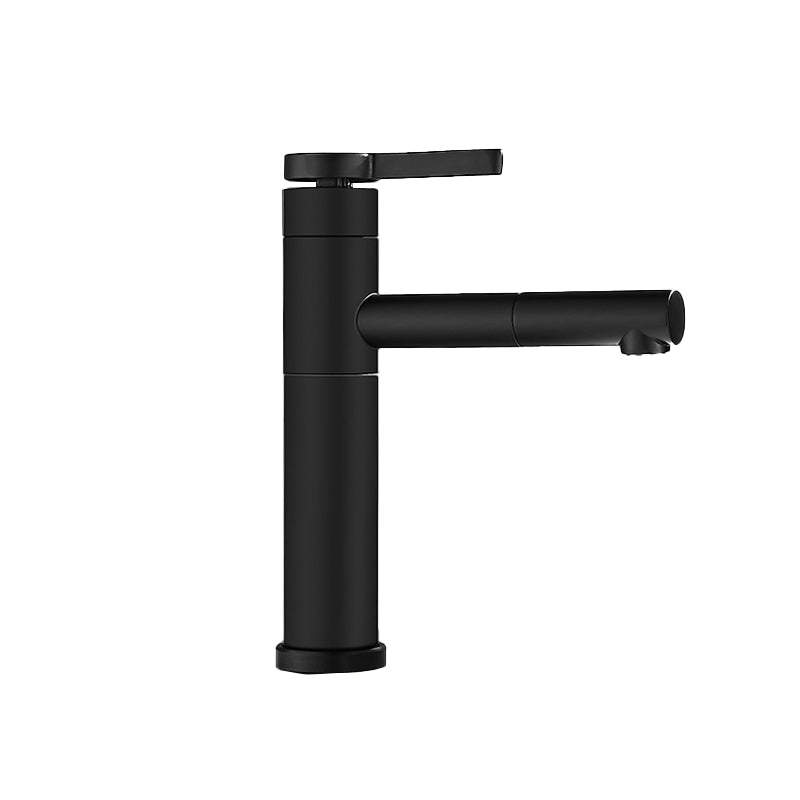 Lever Handle Faucet Glam Style Swivel Spout Faucet for Bathroom