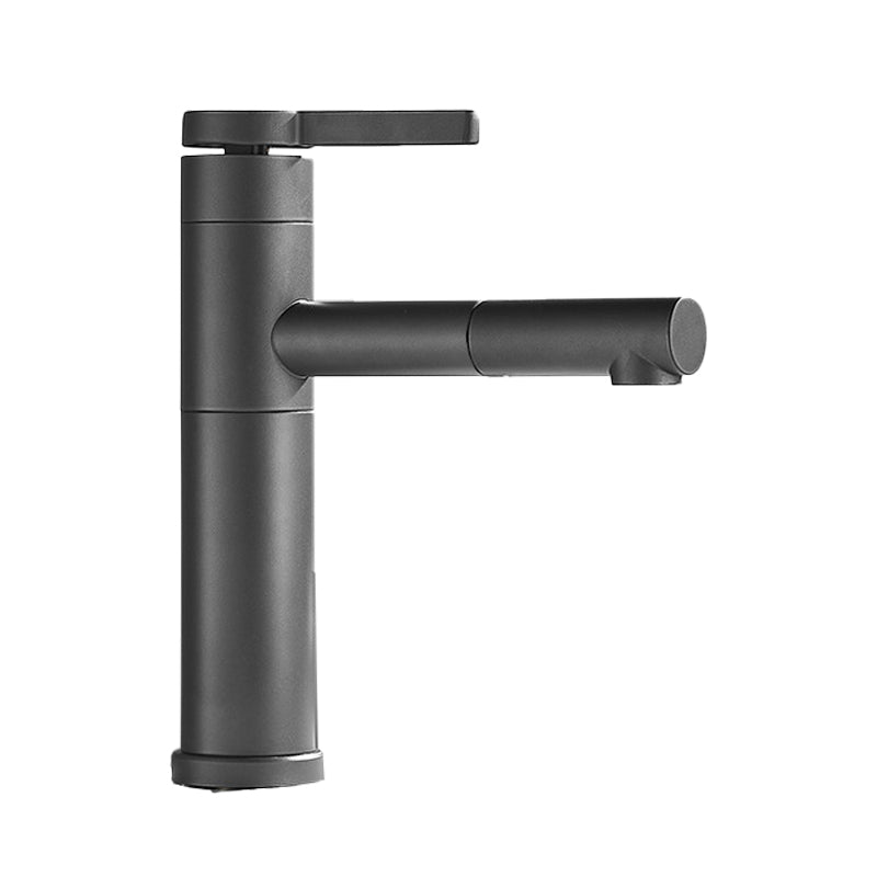 Lever Handle Faucet Glam Style Swivel Spout Faucet for Bathroom