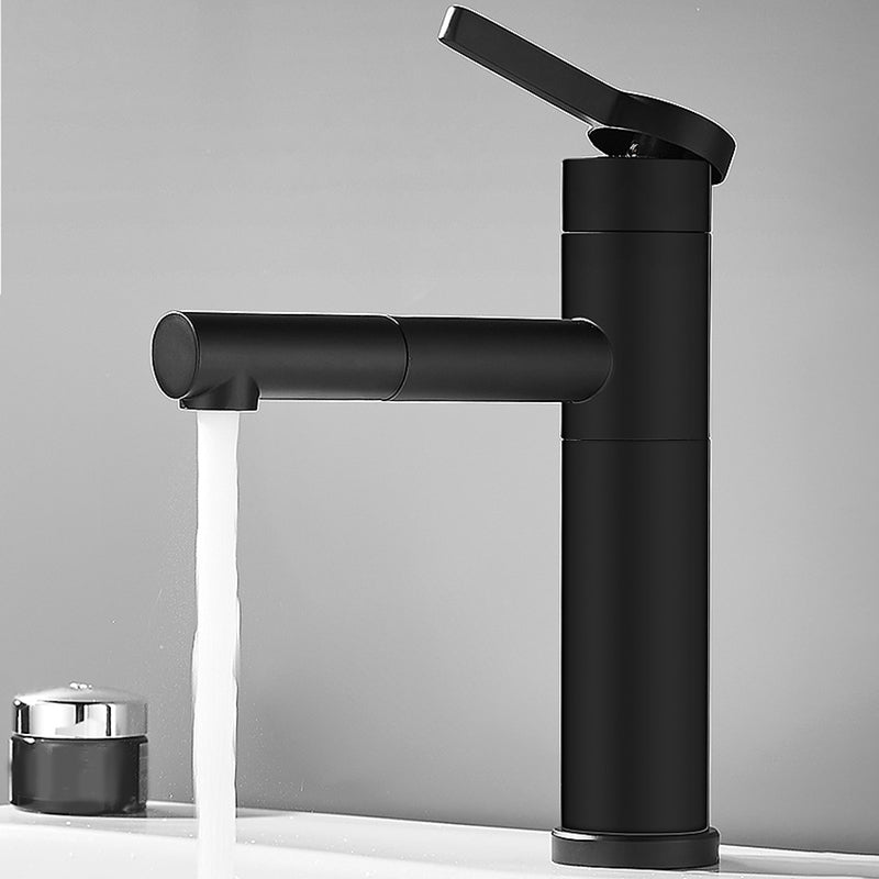 Lever Handle Faucet Glam Style Swivel Spout Faucet for Bathroom