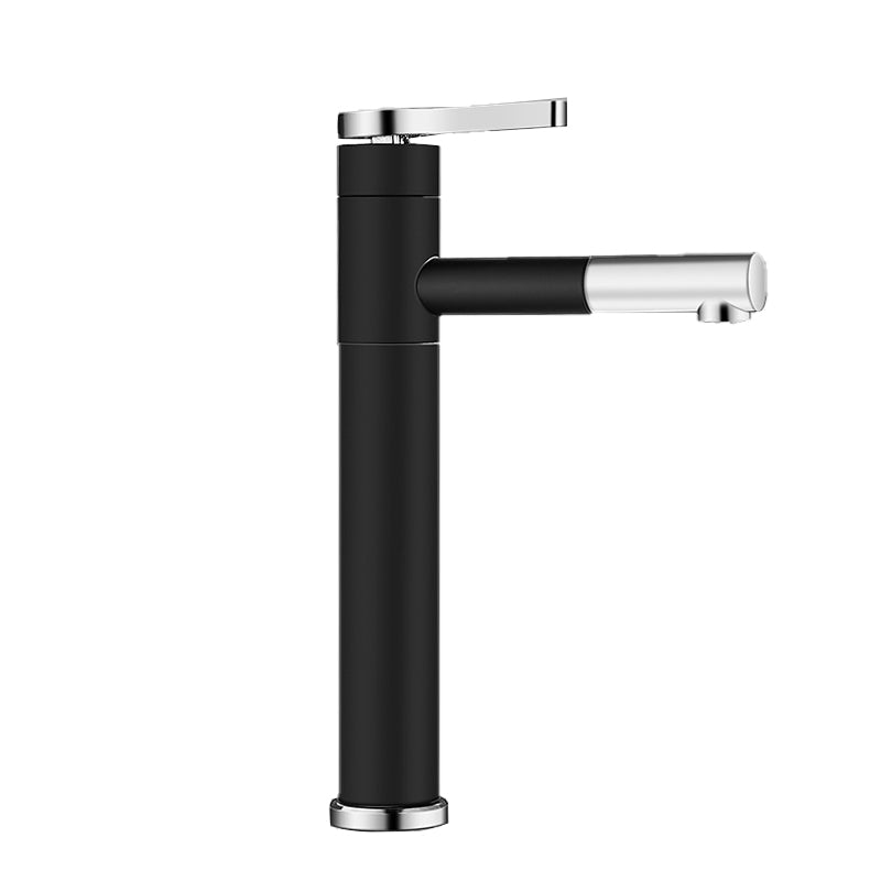 Lever Handle Faucet Glam Style Swivel Spout Faucet for Bathroom