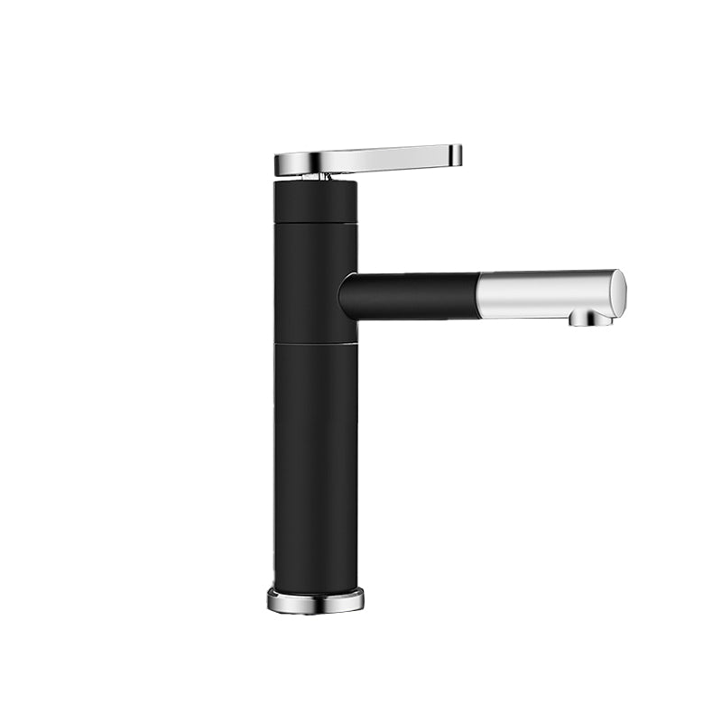 Lever Handle Faucet Glam Style Swivel Spout Faucet for Bathroom