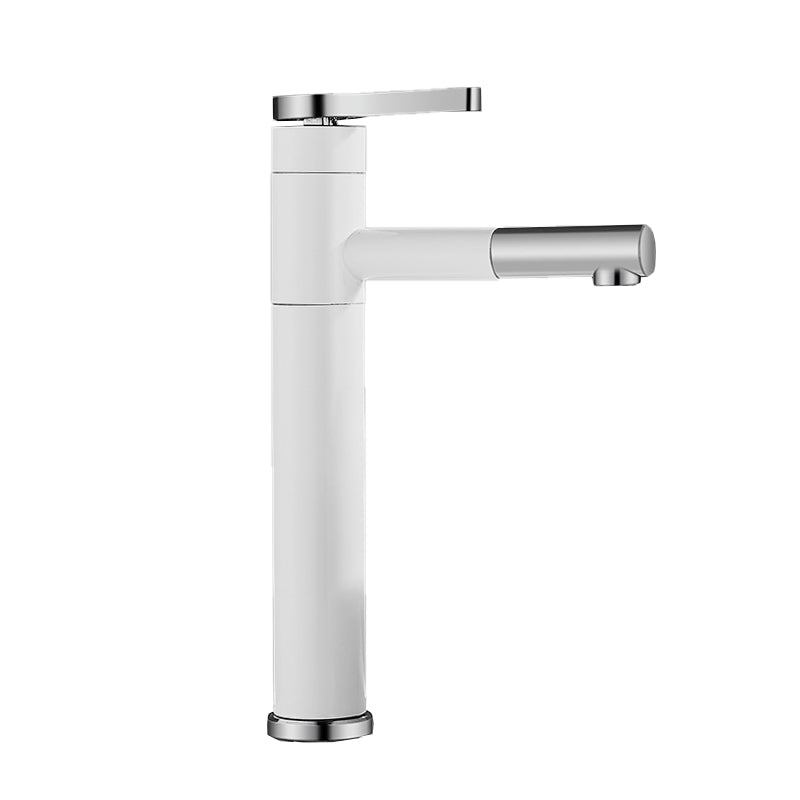 Lever Handle Faucet Glam Style Swivel Spout Faucet for Bathroom