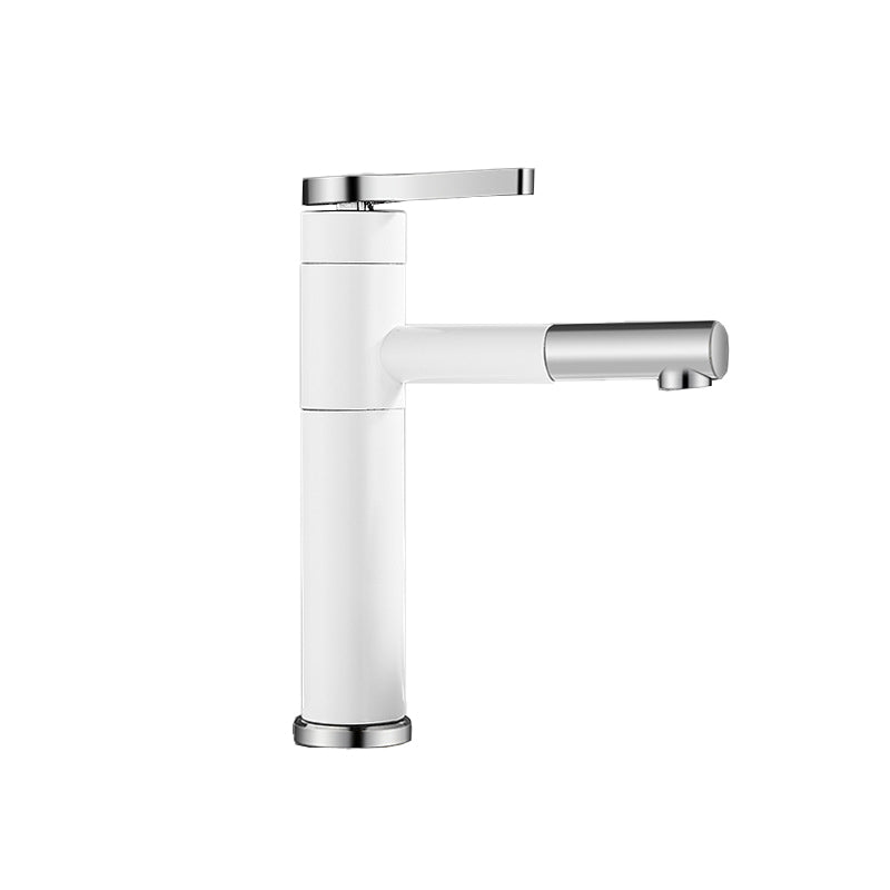 Lever Handle Faucet Glam Style Swivel Spout Faucet for Bathroom