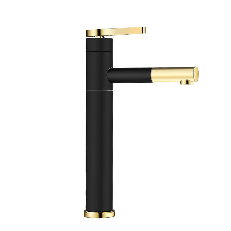 Lever Handle Faucet Glam Style Swivel Spout Faucet for Bathroom
