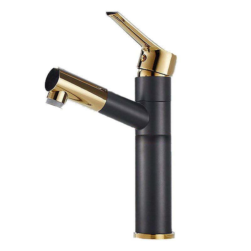 Swivel Spout Basin Faucet Pull-out Luxury Vanity Sink Faucet Circular Brass Faucet