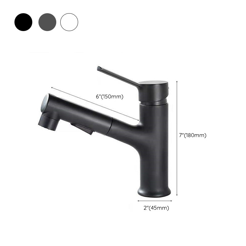 Contemporary Sink Faucet Pure Color Low Arc Vessel Sink Faucet for Bathroom