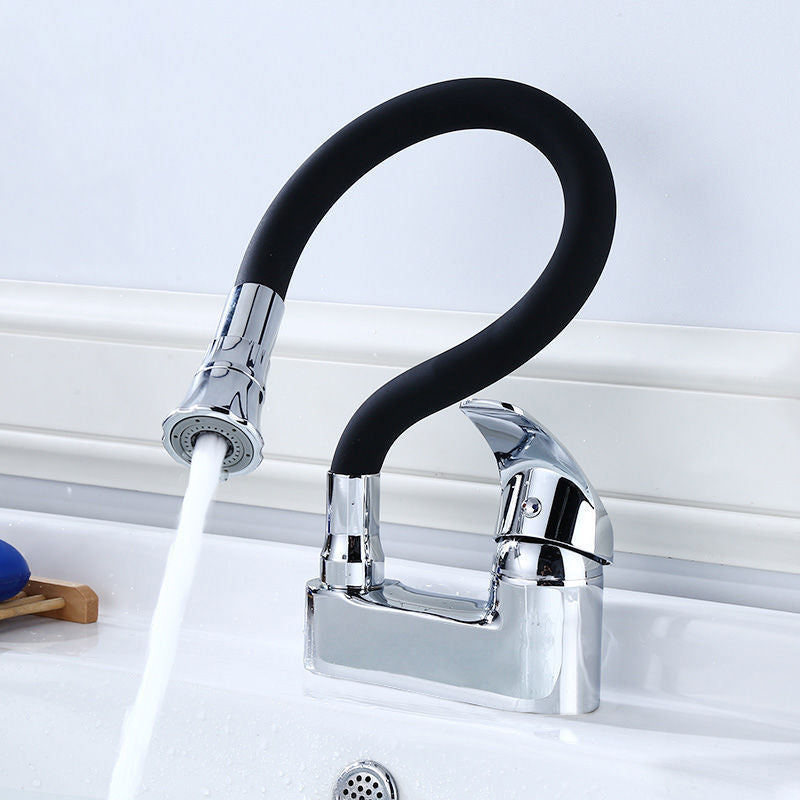 Modern Style Vessel Faucet Copper Single Handle High Arc Vessel Faucet