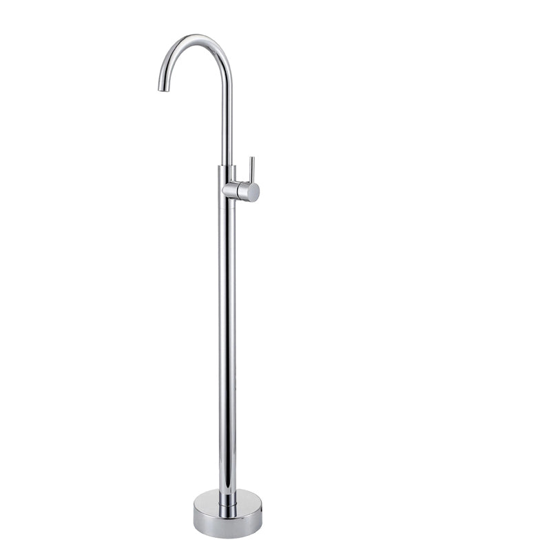 Brass Freestanding Tub Filler Floor Mounted Tub Filler with Handles