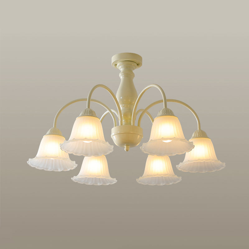 Modern Ceiling Lamp Creative Glass Shade Flush Mount Lighting Fixture for Bedroom
