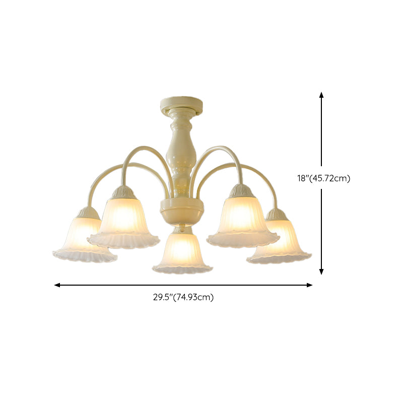 Modern Ceiling Lamp Creative Glass Shade Flush Mount Lighting Fixture for Bedroom