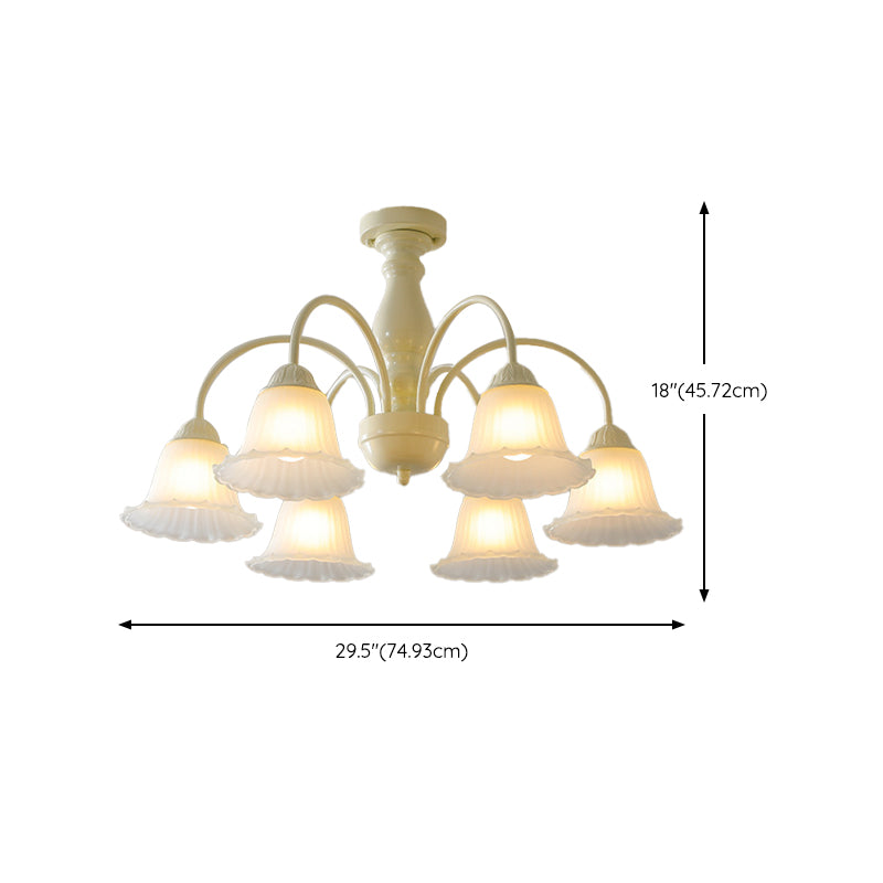 Modern Ceiling Lamp Creative Glass Shade Flush Mount Lighting Fixture for Bedroom
