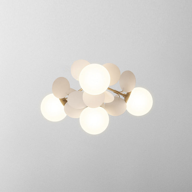 Macaron Style Sputnik Shape Flush Mount Glass Ceiling Light for Bedroom