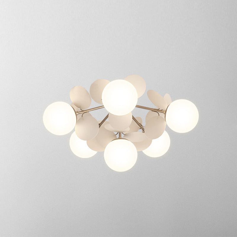 Macaron Style Sputnik Shape Flush Mount Glass Ceiling Light for Bedroom