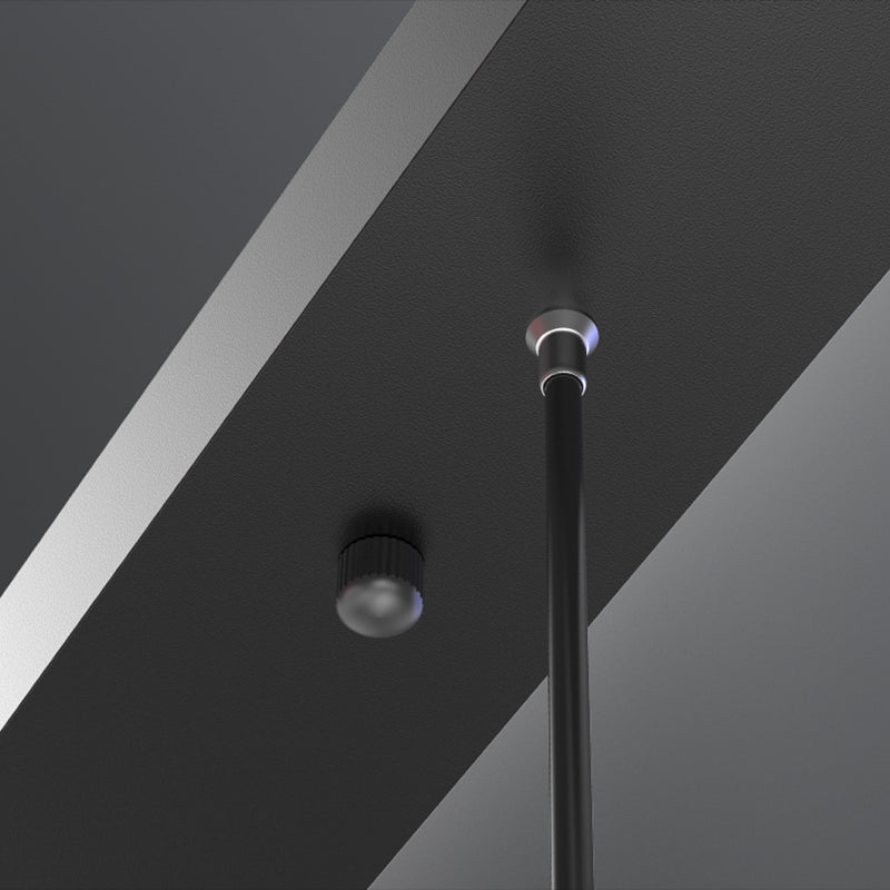 Simple Shape Hanging Island Light Modern Chandelier Light Fixture in Black for Dining Room