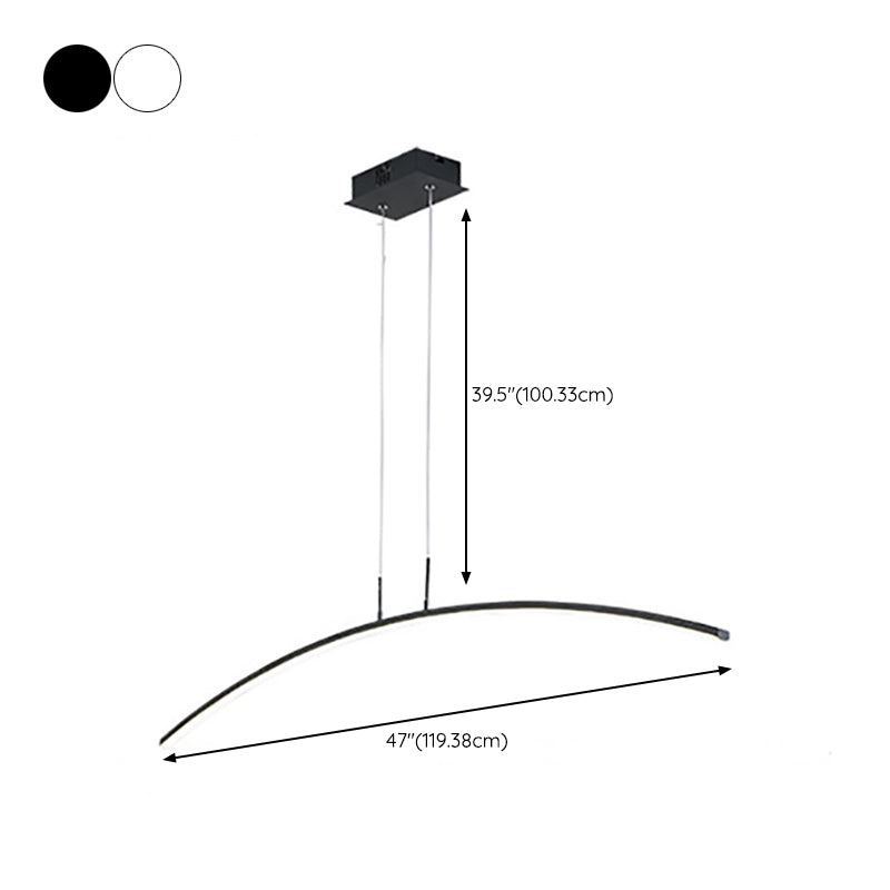 Modernism LED Ceiling Light Black/White Kitchen Island Lighting for Foyer