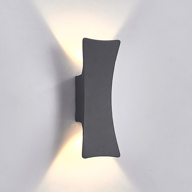 Contemporary Wall Sconce Curve Waterproof Sconce Lighting with Aluminium