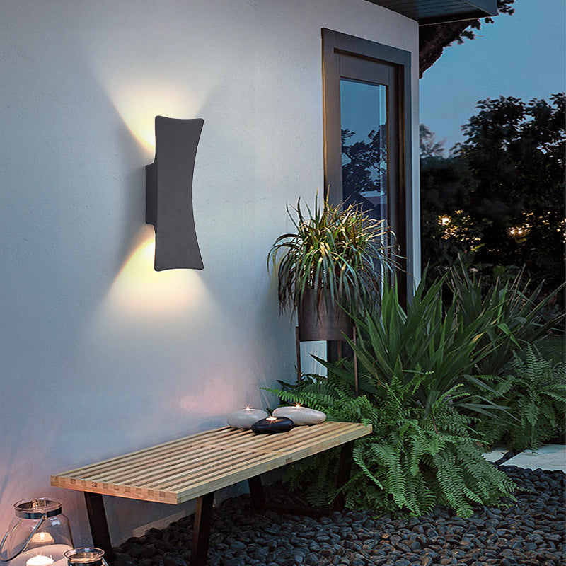 Contemporary Wall Sconce Curve Waterproof Sconce Lighting with Aluminium