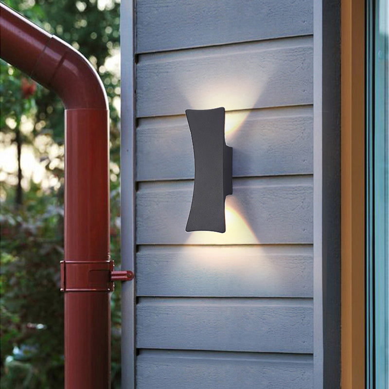 Contemporary Wall Sconce Curve Waterproof Sconce Lighting with Aluminium
