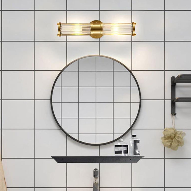 Modern Simple Golden Vanity Light Cylinder Shape Vanity Lamp for Shower Room