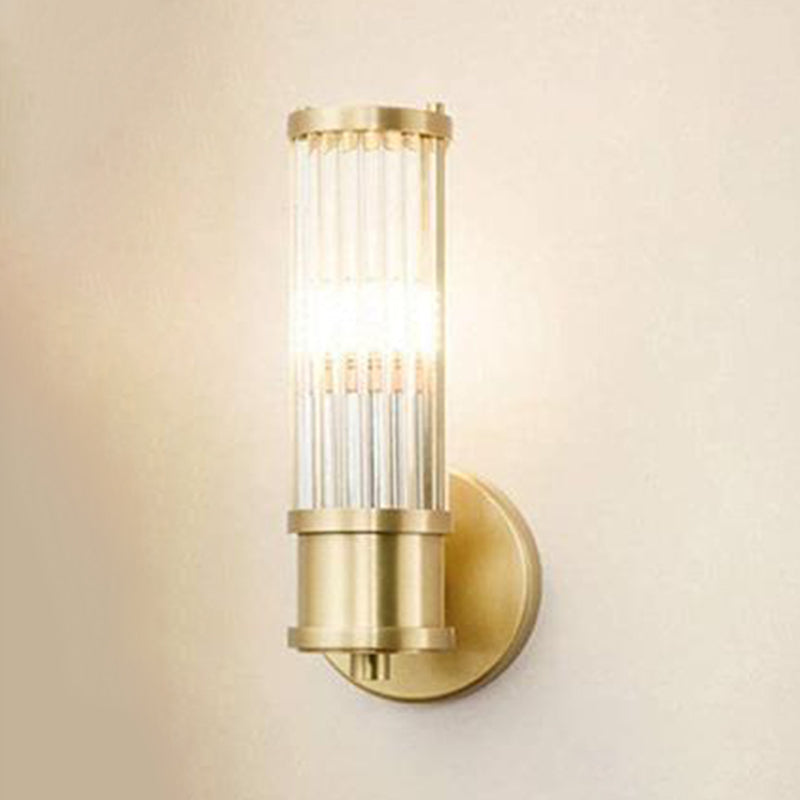 Modern Simple Golden Vanity Light Cylinder Shape Vanity Lamp for Shower Room