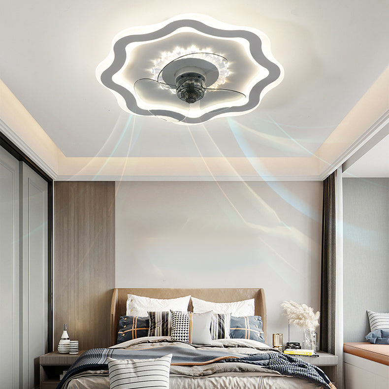 3-Blade Ceiling Fan Contemporary LED Fan with Light for Dining Room