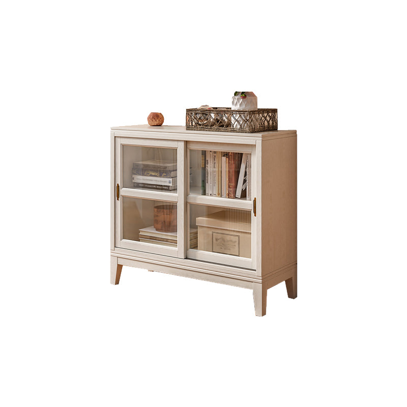Modern Style Closed Back Book Shelf Wooden Bookcase in White