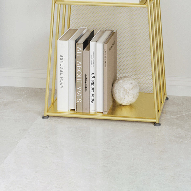 Metal Closed Back Bookshelf Modern Standard Bookcase with Shelves