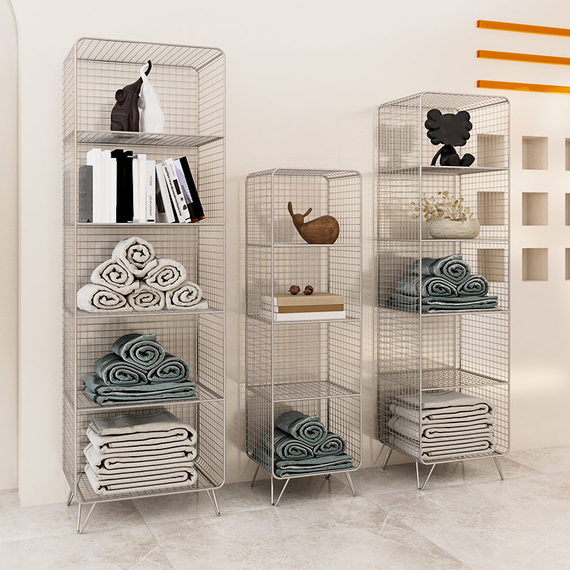 Metal Closed Back Bookshelf Shelves Included  Standard Bookcase