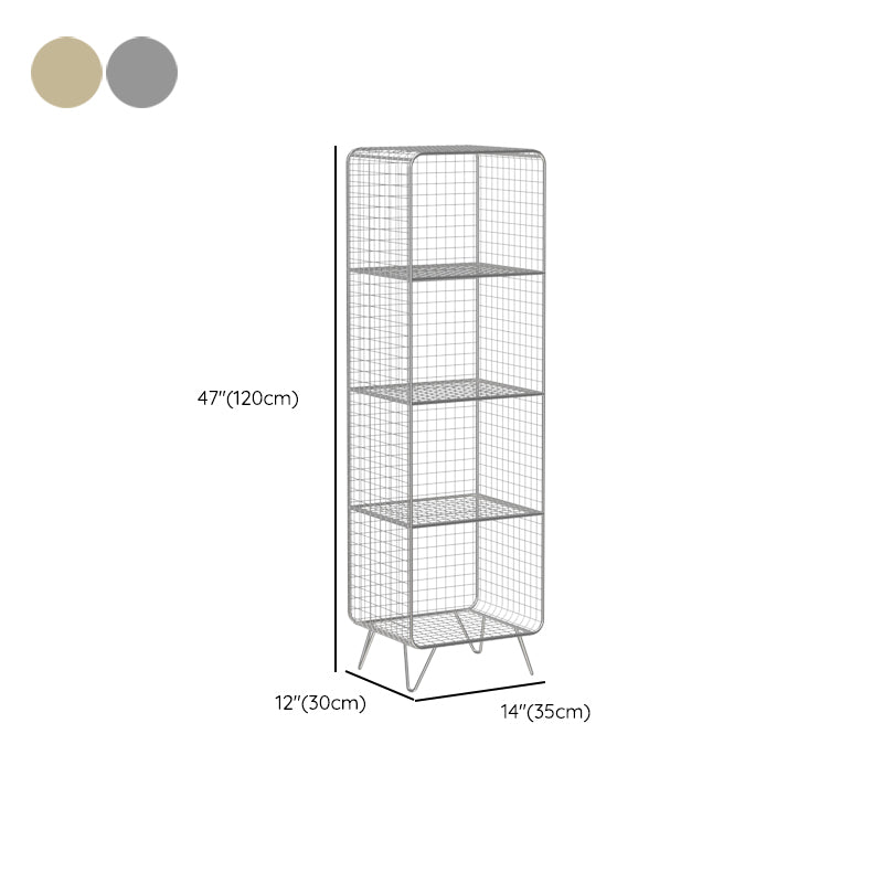 Metal Closed Back Bookshelf Shelves Included  Standard Bookcase