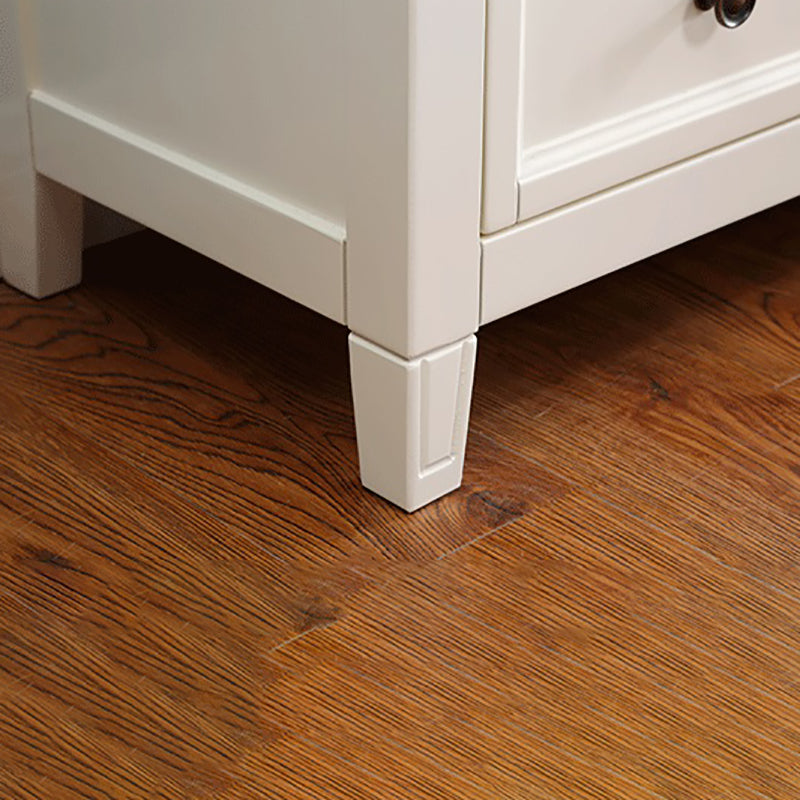 Modern Style Closed Back Bookcase Standard Wooden Bookshelf  in White