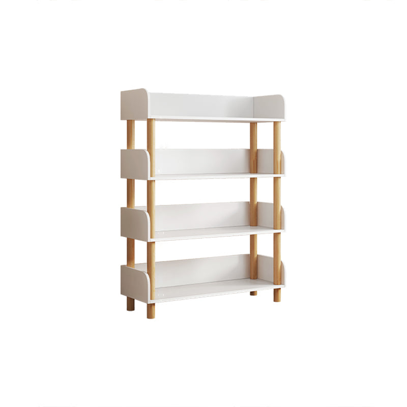 Modern Style Bookshelf Open Back Vertical Engineered Wood Bookcase