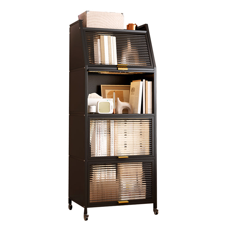 Metal Closed Back Standard Bookshelf Shelves Included Bookcase