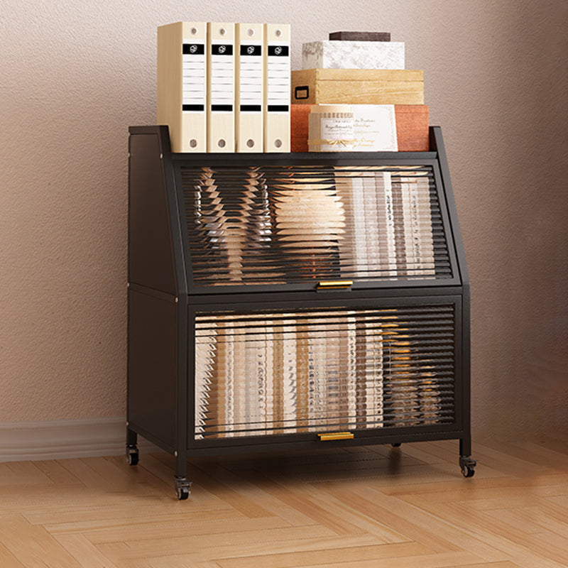 Metal Closed Back Standard Bookshelf Shelves Included Bookcase