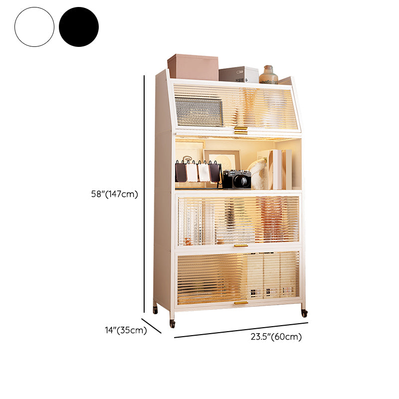 Metal Closed Back Standard Bookshelf Shelves Included Bookcase