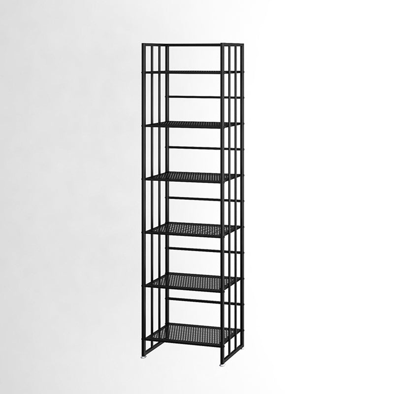 Metal Standard Bookcase Modern Open Back Bookshelf with Shelves