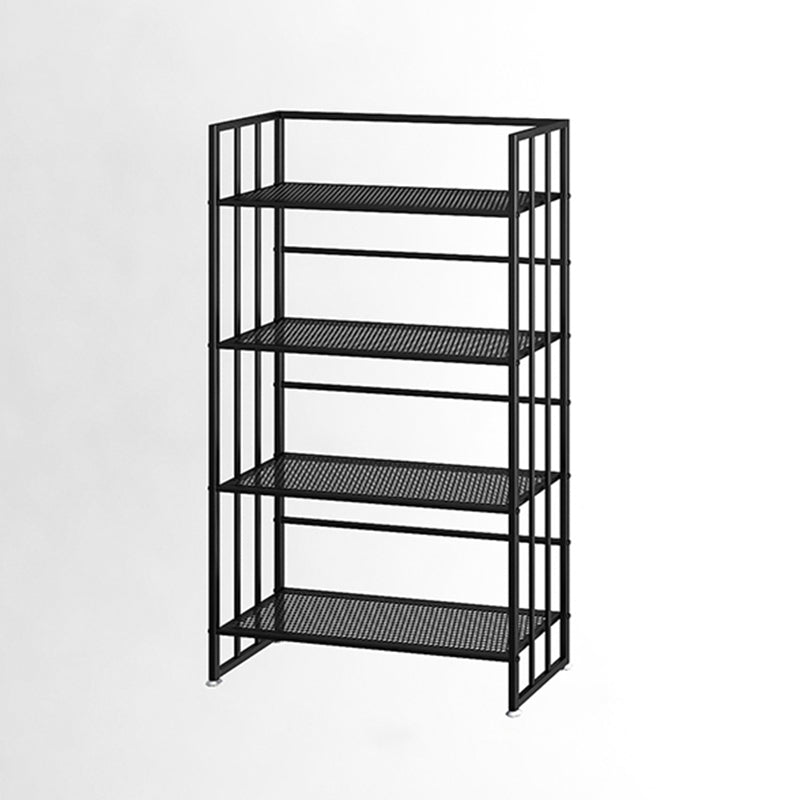 Metal Standard Bookcase Modern Open Back Bookshelf with Shelves
