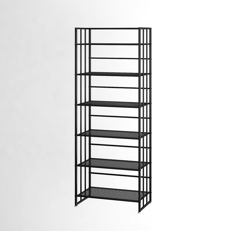 Metal Standard Bookcase Modern Open Back Bookshelf with Shelves