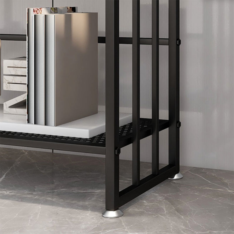 Metal Standard Bookcase Modern Open Back Bookshelf with Shelves