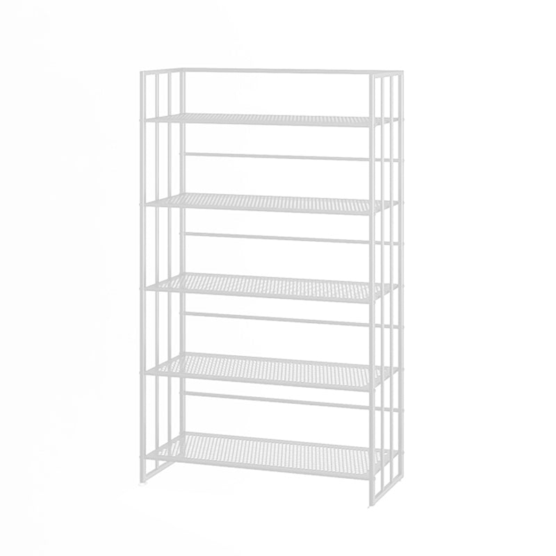 Metal Standard Bookcase Modern Open Back Bookshelf with Shelves