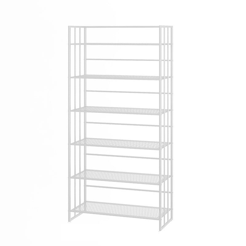 Metal Standard Bookcase Modern Open Back Bookshelf with Shelves