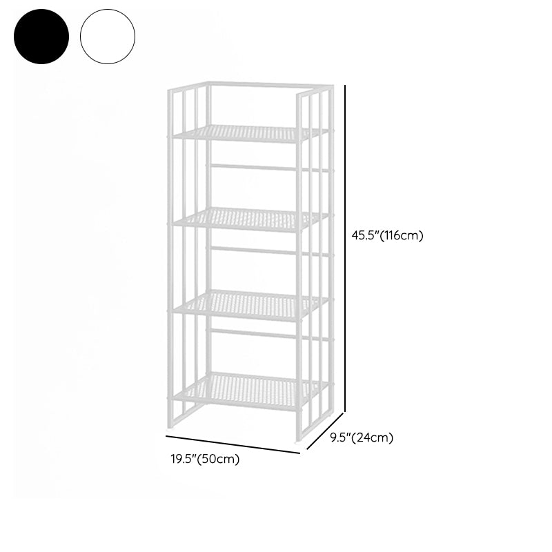 Metal Standard Bookcase Modern Open Back Bookshelf with Shelves